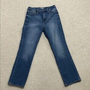 Good American straight leg indigo jeans